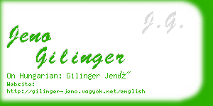 jeno gilinger business card